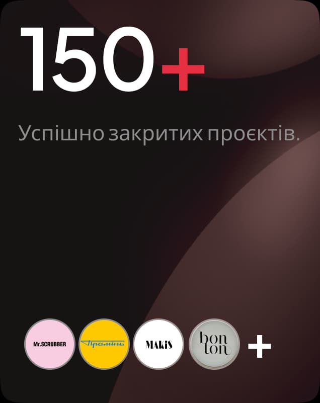 150+ успішно закритих проєктів